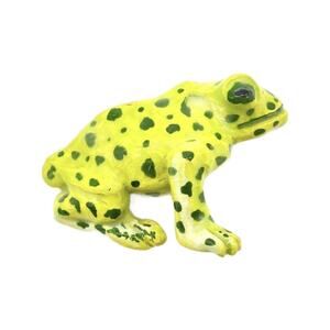 Vintage Signed Ceramic Frog Brooch, 2.25" Wide